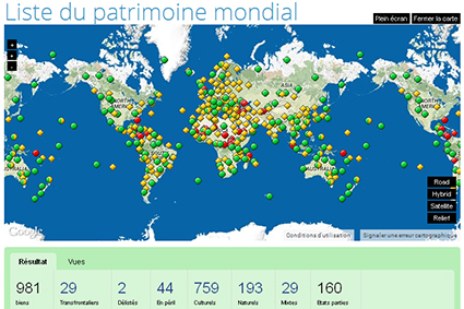 Carte interactive PBC sur le site de l'Unesco Carte interactive PBC sur le site de l'Unesco