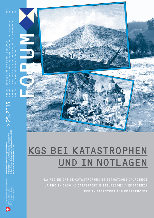 Forum PBC 25-2015: la PBC en cas de catastrophes et situations d'urgence Forum PBC 25-2015: la PBC en cas de catastrophes et situations d'urgence