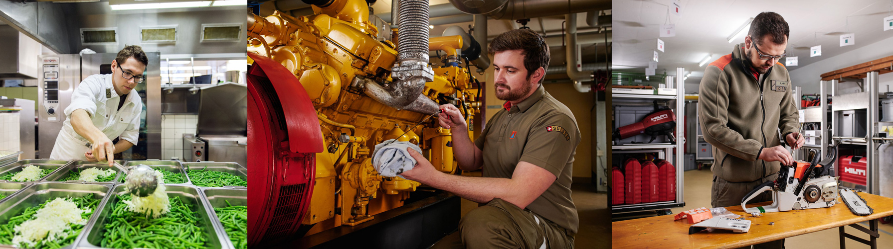 Cuisinier, préposé matériel ou aux infrastructures sont les principales fonctions de base dans la logistique Cuisinier, préposé matériel ou aux infrastructures sont les principales fonctions de base dans la logistique