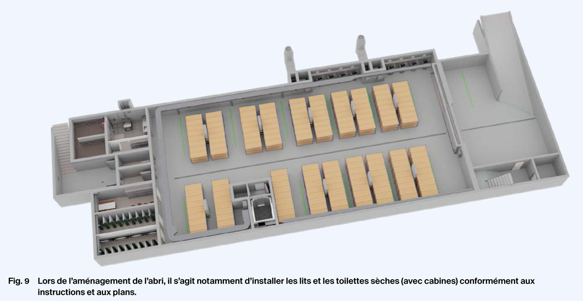 Schéma d'un abri public aménagé Schéma d'un abri public aménagé